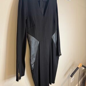 Banana Republic Black Dress with Leather detail
